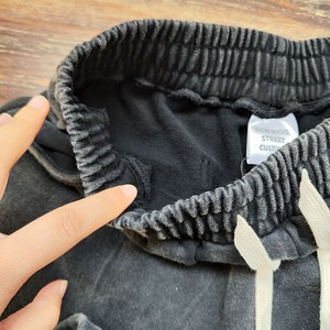 Nuevo estilo para hombre, pantalones cortos para correr con lavado ácido y cordón, pantalones cortos de algodón Vintage, pantalones cortos con estampado personalizado, pantalones cortos con lavado ácido personalizados para hombre OEM - Product Image 3