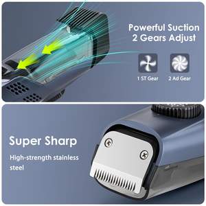 Tondeuse à barbe à longueur réglable pour hommes, lame en acier inoxydable, rechargeable, alimentation électrique/cordon USB, rasoir électrique - Product Image 5