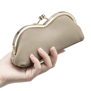 Étui à lunettes en cuir Ando Bag, pochette à fermeture Kiss Lock, étui souple en cuir de vache véritable pour ranger les lunettes - Product Image 2