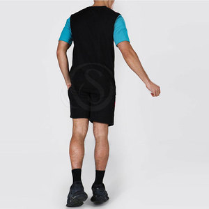 Breathable Quick Dry <b>Knitted</b> Polyester Cotton Mens Summer Casual Print Two Piece Short <b>Set</b> High Quality Trendy Style - Product Image 5