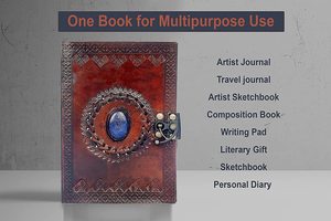 Diario de cuero A5 personalizado de estilo Vintage antiguo, diario de tapa dura encuadernado a mano, borde de cubierta para uso escolar para hombres y mujeres - Product Image 3