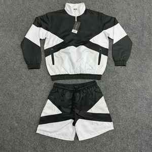 Logo personnalisé Hiver Décontracté Coupe-Vent Survêtement Coupe-Vent pour Hommes avec Short Cargo Ensemble de Jogging en Nylon - Product Image 3