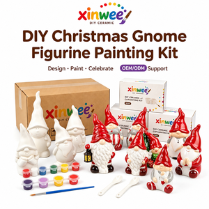 <span class=keywords><strong>Kit</strong></span> de Peinture <span class=keywords><strong>DIY</strong></span> en Céramique pour Figurines de Noël Gnome – Peignez Votre Propre Gnome des Fêtes – Décoration de Jardin – Ensemble d'Art et d'Artisanat pour Enfants – Vente en Gros - Product Image 1