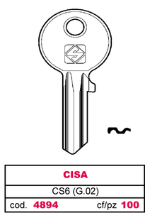 Chiave Asc Cs6 (g.Vac 0) Cisa - Product Image 1