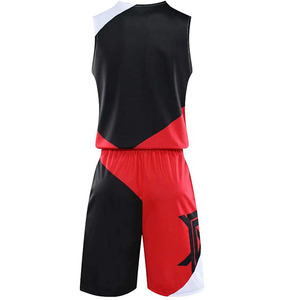 ชุดบาสเก็ตบอลผ้าโพลีเอสเตอร์ตาข่ายสีแดง พร้อมโลโก้สั่งทำพิเศษ ระบายอากาศได้ดี แห้งเร็ว ดีไซน์แบบไม่มีแขน สำหรับฤดูกาลปี 2025 - Product Image 2