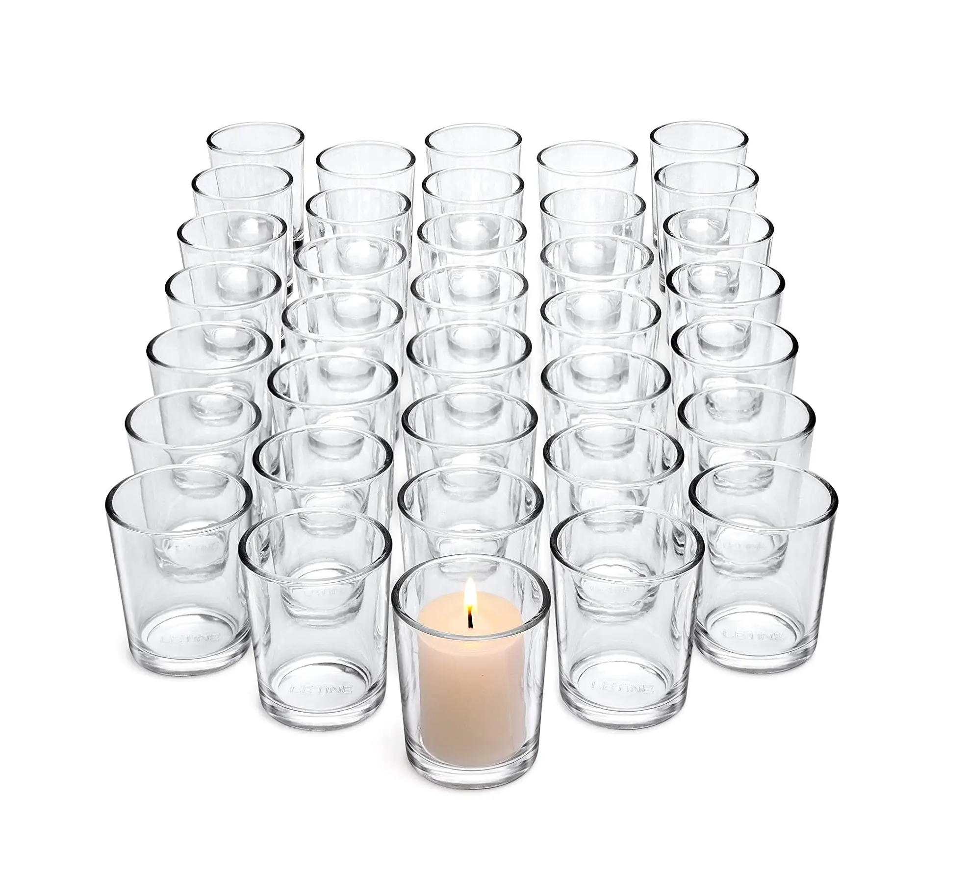 industrial factory sale Clear Glass Tealight Candle Holder Votive Candle Bulk Clear Candle Holder for Festival Decor Wedding