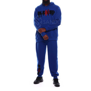 Chándal Personalizado con Logotipo para Hombre, Talla Grande, con Pedrería, Resistente al Viento, Transpirable, Ligero, con Capucha, Diseño Sólido, para Invierno - Product Image 1