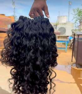 Mejor Oferta Raw Natural Rizado Solo Donante Sin Procesar Cabello Humano Indio Barato Remy Grado Cutículas Alineadas Sin Enredos Paquetes - Product Image 5