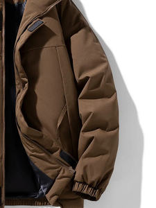 <b>Men's</b> High Quality Canvas Padded Bubble Puffer <b>Jacket</b> <b>Summer</b> Printing Long Plus Size Lightweight Waterproof Breathable - Product Image 4