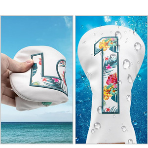 Couvre-chef universel hybride de golf pour hommes, cuir PU, cou élastique, style chaussette, doublure intérieure souple, convient à la plupart des clubs en bois - Product Image 3