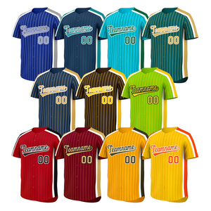 Venta al por mayor de fábrica, camisetas de béisbol de hombro Retro personalizadas, camisetas en blanco con estampado de poliéster 100% - Product Image 3