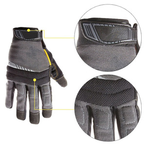 Gants de mécanicien en coton fiables, enduits, anti-vibrations, gants de sécurité pour la construction, la réparation automobile, les travaux mécaniques - Product Image 3