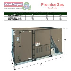 เครื่องทำความเย็นประสิทธิภาพสูง MXPSG-018, 120000BTU, 10 ตัน - Product Image 3
