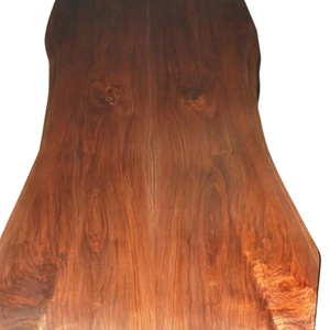 Table à manger en bois massif avec plateau large en bois naturel, design moderne pour la maison, l'hôtel ou la villa - Product Image 4