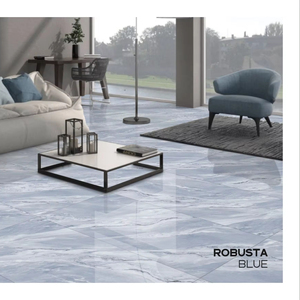 Diseño italiano 600X1200MM Robusta azulejos de porcelana esmaltada azul acabado brillante moderno sólido antideslizante para paredes interiores europeas - Product Image 1