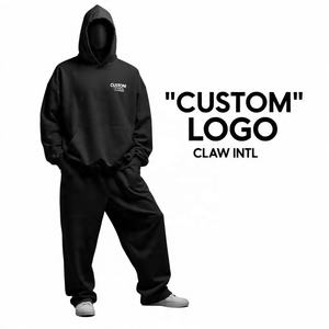 เสื้อสวมหัวมีฮู้ดและกางเกงวอร์มสำหรับผู้ชายผ้าฝ้าย100% GSM 600โลโก้ออกแบบได้ตามที่ต้องการ - Product Image 2