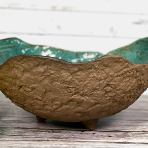 Cuenco decorativo de estilo Vintage, acento artesanal atemporal, ideal para regalo de inauguración de la casa, comedor o decoración inspirada en antigüedades - Product Image 1