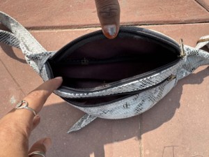 Nouveauté : Ceinture de poche en cuir véritable à imprimé serpent, tendance, sac à main de voyage, python, facile à transporter, ceinture à argent, multi-usages - Product Image 6