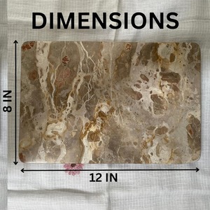 Tabla de cortar de lujo de mármol marrón, bandeja de cocina elegante y duradera, Ideal para cortar, servir queso, exhibir y regalar - Product Image 2