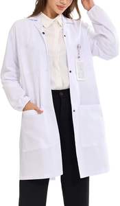 Trajes exfoliantes de polialgodón duraderos y cómodos personalizados de fábrica OEM para uniformes de enfermera de hospital de verano, vaquero que incluye bata de laboratorio - Product Image 2