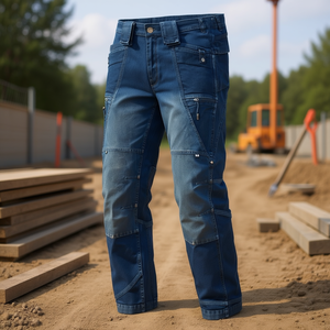 TERRAX Denim <b>Work</b> Trousers Size 48 Comfortable <b>Jeans</b> for Men Promotional Product - Product Image 3