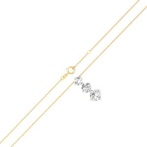 Collar de Plata con Circonita de Alta Calidad, 3.19 Quilates, Claridad VS, Color EF, con Cadena de Cable, Regalo de Compromiso o Boda para Mujer, Certificado IGI - Product Image 3