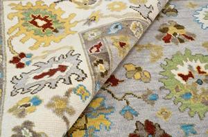 Alfombra Turca Oushak Vintage Exquisita, Hecha a Mano con Lana, de Pelo Alto, de 5x8-9x12 pies, Duradera, Lavable, Antideslizante, para Uso en el Hogar - Product Image 3