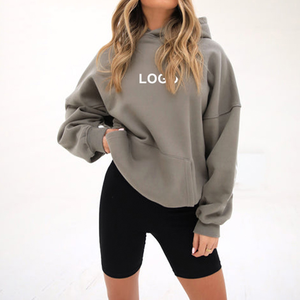 Sudadera con Capucha de Punto Extra Grande para Mujer, de Alta Calidad, 100% Algodón, Ligera, Transpirable, con Logotipo Personalizado e Impresión de Insignia - Product Image 6