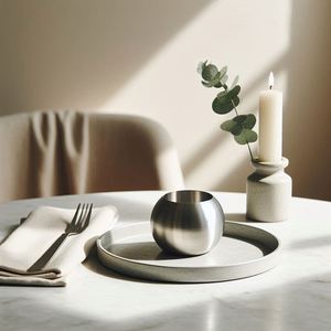 Portavelas de hierro plateado de primera calidad Diseño minimalista hecho a mano para eventos de fiesta de boda de Navidad Otros portavelas - Product Image 2