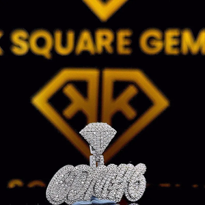 Pendentif Hip Hop Lettre Personnalisée pour Homme Bijoux de Glace Moissanite avec Votre Lettre pour Enfants - Product Image 3