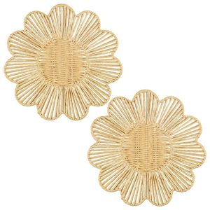 Compre Posavasos de Yute Ecológicos para el Hogar, Posavasos de Bambú Hechos a Mano, Posavasos de Mimbre para la Sala de Estar - Product Image 4