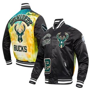 Vente en gros Veste universitaire en satin personnalisée Veste Letterman brillante avec broderie pour les équipes, les écoles et les événements - Product Image 6