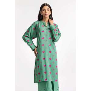 Conjunto de Camisa y Pantalón Estampado en Verde para Mujer Pinkwish - Product Image 2