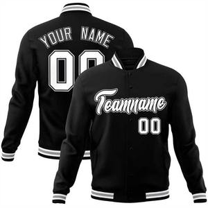 OEM personalizado de color de manga larga parche Chenille bordado Streetwear Letterman College chaqueta de béisbol para los hombres - Product Image 1