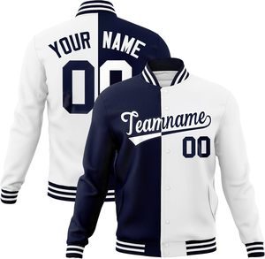 Chaqueta de béisbol Varsity de lana personalizada de alta calidad, conjunto de bombardero ligero de cuero de invierno con letras divididas para hombres, talla XL para jóvenes - Product Image 3