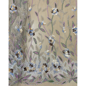 Tela de Alta Costura con Lentejuelas Florales de Jardín Encantado, Malla de Encaje Bordada Metálica para Bolsos de Niños y Cortinas - Artículos en Stock - Product Image 3