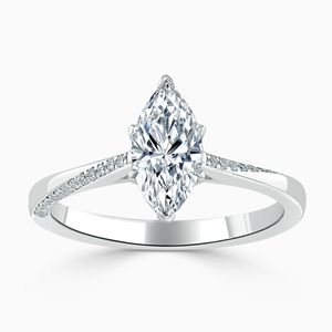 Marquise Cut Cathedral Engagement Ring For Women - Product Image 1