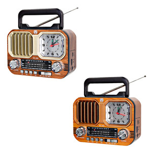 Bluetooth Speaker FM Radio Rechargeable Vintage <b>Retro</b> <b>Clock</b> - Assorted Colors - Product Image 3