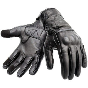 Gants de moto en cuir Alpha Racing respirants à doigts entiers - Product Image 1