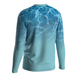 Custom Logo UPF 35 Sun Protection Breathable Moisture Wicking Polyester Comfortable Men's Long Sleeve Tactical Fishing Shirts - Product Image 6