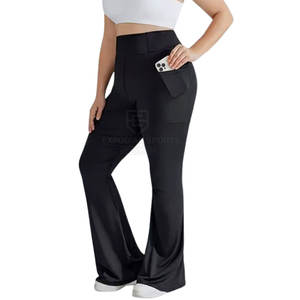 กางเกงออกกำลังกายทรงบานสำหรับผู้หญิง ดีไซน์ใหม่ เอวยางยืด ความยาวปานกลาง เหมาะสำหรับฤดูหนาว น้ำหนักเบา คุณภาพสูง สำหรับผู้ใหญ่ - Product Image 1