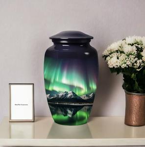 Large Classic Aurora Cremation Urn Customized Design Alloy Metal <b>Memorial</b> Ashes Funeral Supplies High Quality Adult Pet Urns Jar - Product Image 4