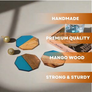 Venta caliente posavasos clásicos de resina de madera Natural resistente al calor ecológico precio bajo mesa de comedor decorativa lavable reutilizable - Product Image 3