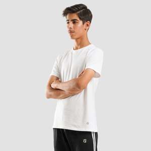 เสื้อยืดเยาวชน รุ่นเฮอริเทจ ผ้าฝ้าย 100% สีขาว ทรงเข้ารูป ระบายอากาศได้ดี ปักลายได้ รุ่นใหม่ หมายเลข - Product Image 3