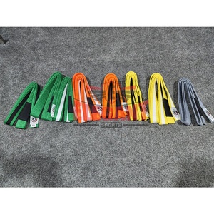 Cinturones de BJJ para niños 100% algodón con logo personalizado, cinturones de Jiu Jitsu brasileño con logo personalizado, tallas para adultos y niños en cinturones de BJJ - Product Image 2