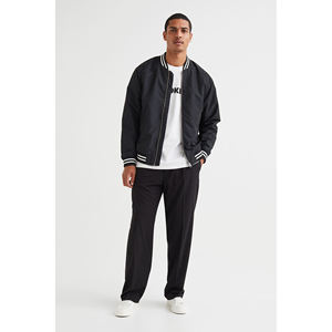 Veste universitaire unisexe Hip Hop en laine extensible décontractée de haute qualité Vente en gros Blouson aviateur pour hommes - Product Image 2