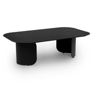 Table basse d'extérieur Skane 48 pouces - Noir, en acier thermolaqué, couleur noire pour l'extérieur. - Product Image 3