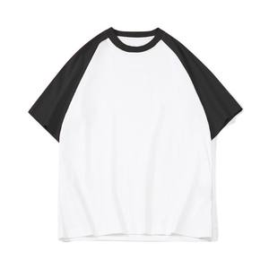 T-shirt décontracté à manches raglan surdimensionné en polyester/coton tissé de haute qualité 200 g/m², impression de logo personnalisée en gros OEM pour hommes - Product Image 6