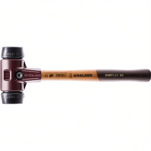Martillo de cabeza blanda SIMPLEX para madera/goma de dureza media, 300 mm de longitud, 30 mm de diámetro de cabeza, negro, para trabajos de percusión - Product Image 3