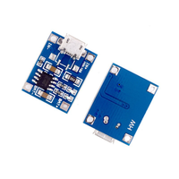Módulo de Carga de Batería de Litio VAOHM TP4056-MICRO 1A (Chip TP4056) Cargador de Iones de Litio de 3.7V de una Sola Celda con Interfaz Micro USB